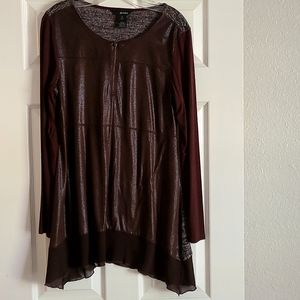 Ali Miles Long Sleeve Top Size M